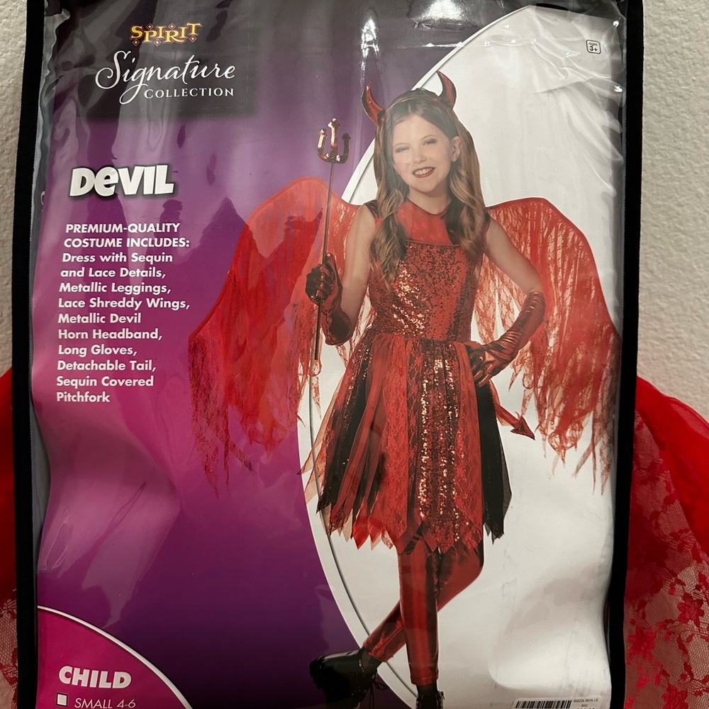 Halloween costume Devil size large girls 12-14